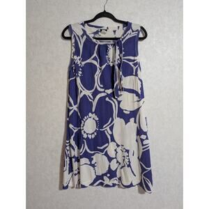 J. Crew Knee Length Cotton Style #94745 Sweater Knit Print Dress, L